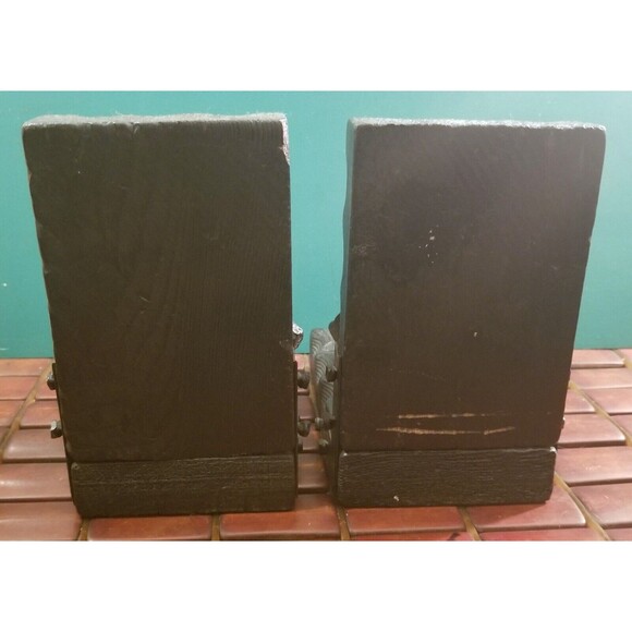 Vintage Ship's Wheel & Anchor Bookends Mid Century Nautical Pirate Decor - Picture 5 of 5